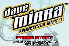 Dave Mirra Freestyle BMX 3: Title